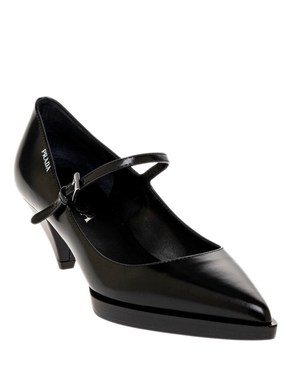 Prada Mary Jane Pointed Toe Pumps